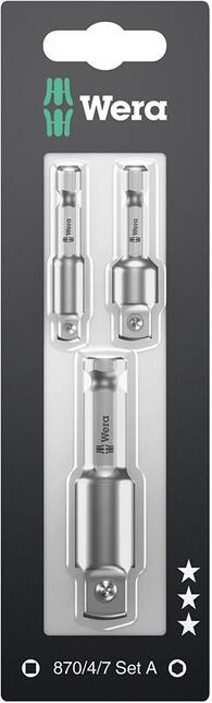 WERA Sada nádstavcov 3 diel 870/4/7 Sada A SB Wera