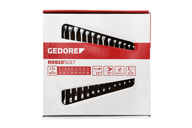 GEDORE RED Sada kľúčov očkoplochých 17 diel 6 - 22mm R0910 R09105017 Gedore Red