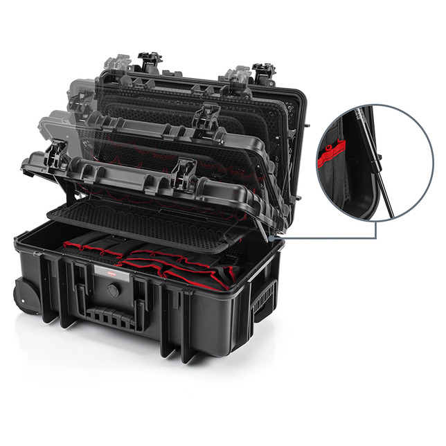 KNIPEX 00 21 33 S Kufrík na náradie "Robust26 Move" Inštalatérsky 17 dielov