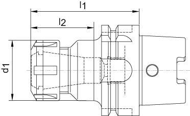 HAIMER Upínač klieštinový ER32 1,5-20mm L100mm HSK 63 DIN69893 tvar A G2.5 Haimer