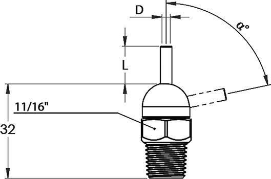 LOC-LINE Tryska typ CD 1/4" D3mm L12,7mm čierna Loc-Line
