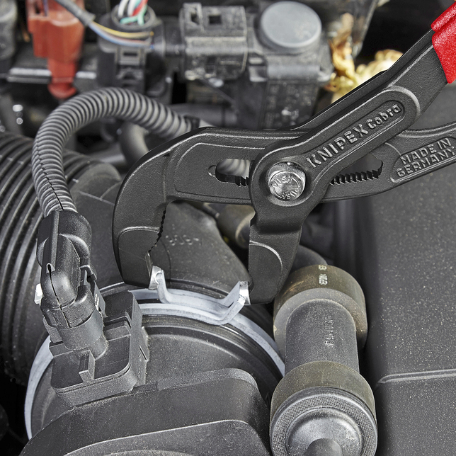 KNIPEX 85 51 250 A SB Kliešte na hadicové spony s protišmykovým plastovým povrchom šedá atramentizov