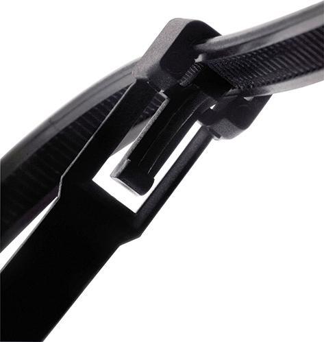 SAPISELCO Páska viazacia 380x7,5mm 100ks uvoľniteľná Nylon SapiSelco