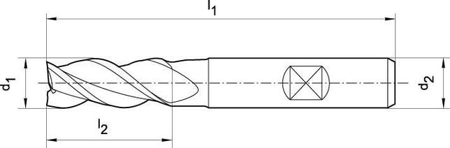 FORMAT Fréza 3mm Z3 HSS Co8 W DIN844K Format