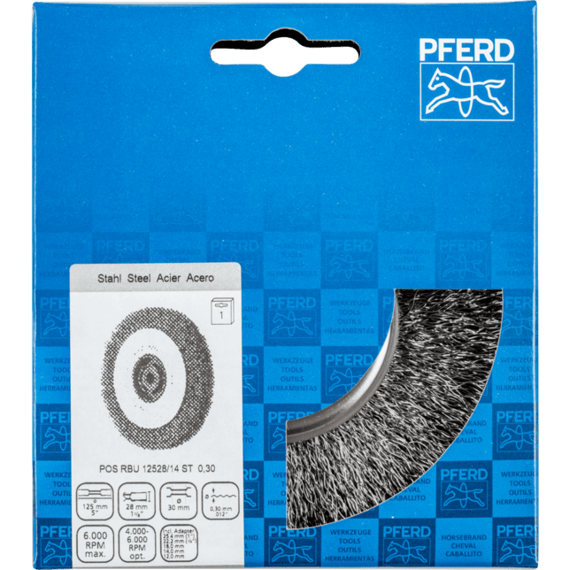 PFERD TOOLS Kolesové kefy POS RBU 12528/14,0 ST 0,30