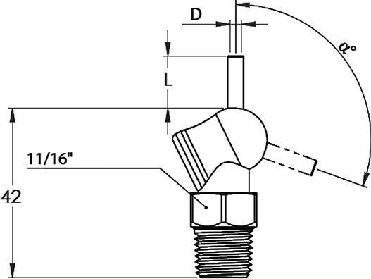 LOC-LINE Tryska typ XW 1/4" D1,6mm L 6,4mm čierna Loc-Line