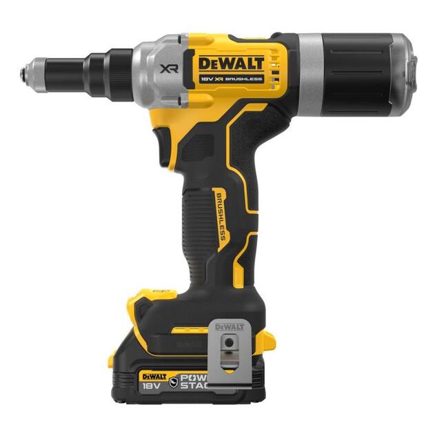 DeWALT Nitőgép 6,4mm 18V POWERSTACK 2x1,7Ah Tstak DCF414E2GT