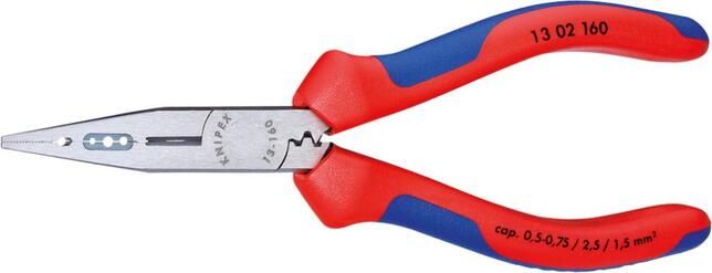 Verdrahtungszange poliertmit 2-Komponenten-Griffenmm KNIPEX