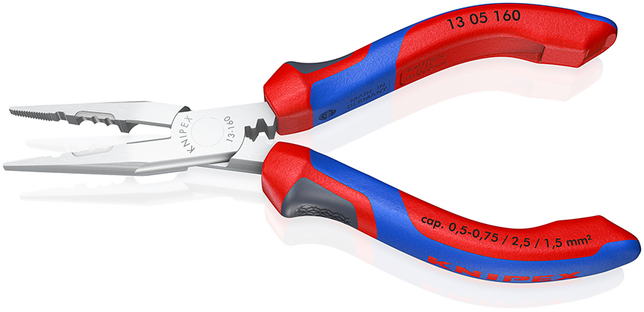 KNIPEX 13 05 160 Elektrikárske kliešte pochrómované 160 mm