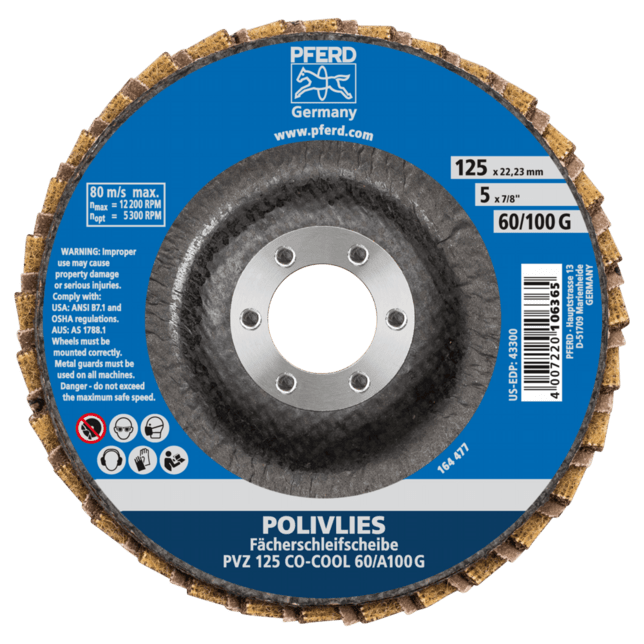 PFERD TOOLS Fleece vrstvené (netkané) náradie PVZ 125 CO-COOL 60 / A 100 G