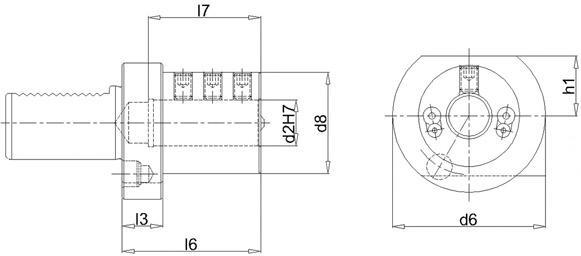 FORTIS Držiak VDI 30 d8 tvar E2 DIN69881 Fortis