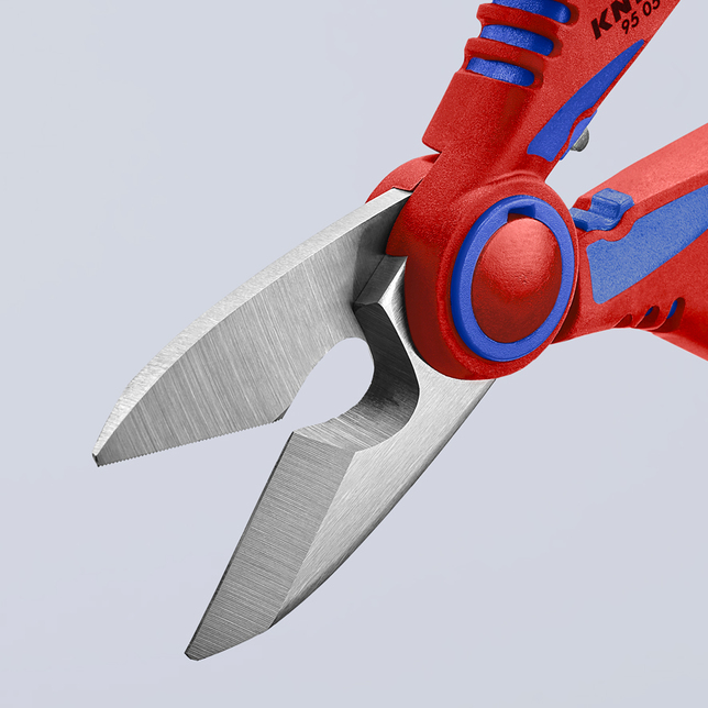 KNIPEX 95 05 10 SB Elektrikárske nožnice s multi-komponentnými úchopmi, vystuženými sklenenými vlákn