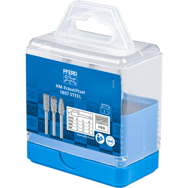 PFERD TOOLS karbidové frézy 1807 OCEĽ 3TLG