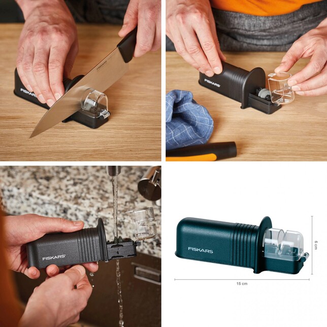 FISKARS Ostrič na nože Roll-Sharp Essential, černý | 1065598