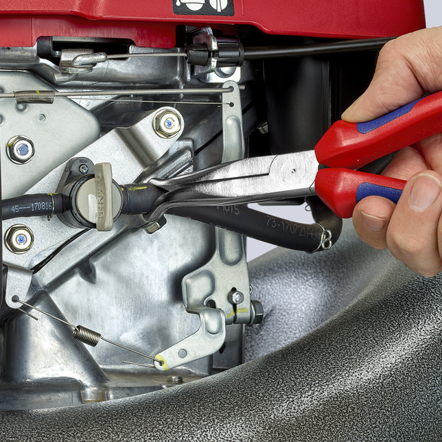 KNIPEX 38 95 200 Kliešte pre mechanikov s multi-komponentnými úchopmi pochrómované 200 mm