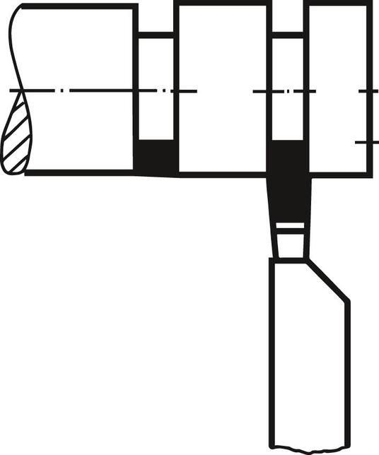 WILKE Nôž sústružnícky zapichovací 32x20mm pravý VHM P25/P30 DIN4981 ISO 7 Wilke