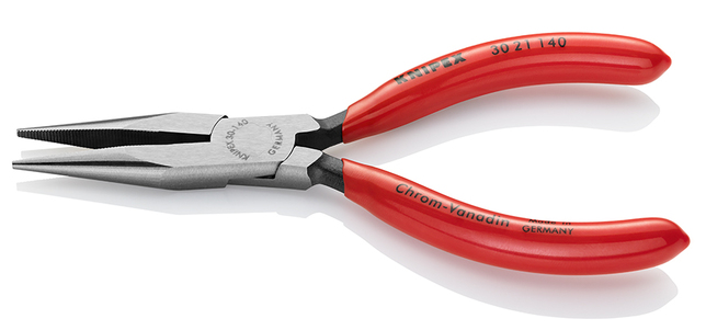 KNIPEX 30 21 140 SB Kliešte s dlhým nosom poplastované čierne atramentované 140 mm