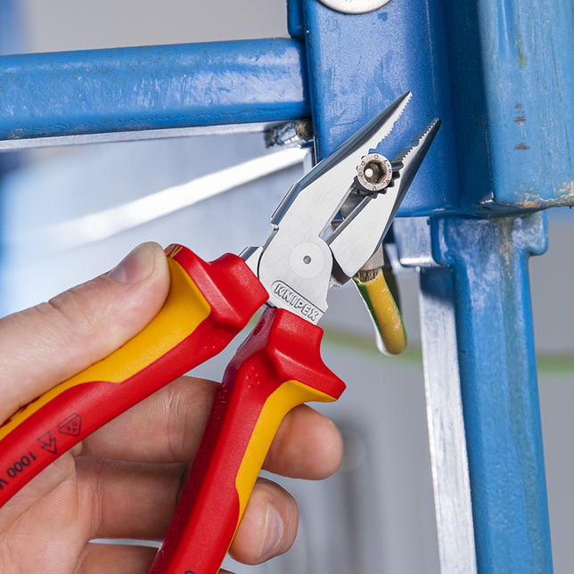 KNIPEX 08 26 185 Kombinované kliešte s ihlovým nosom izolované s multi-komponentnými rukoväťami, VDE