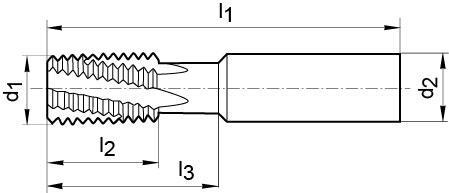 Gewindefráser TMUSP VHM TiCN stopka HA vnútorné chladenie D16x25x1,5mm GÜHRING
