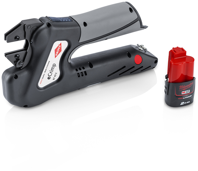 KNIPEX 97 43 E eCrimp Elektromechanické systémové lisovacie kliešte pre vymeniteľné lisovacie čelust