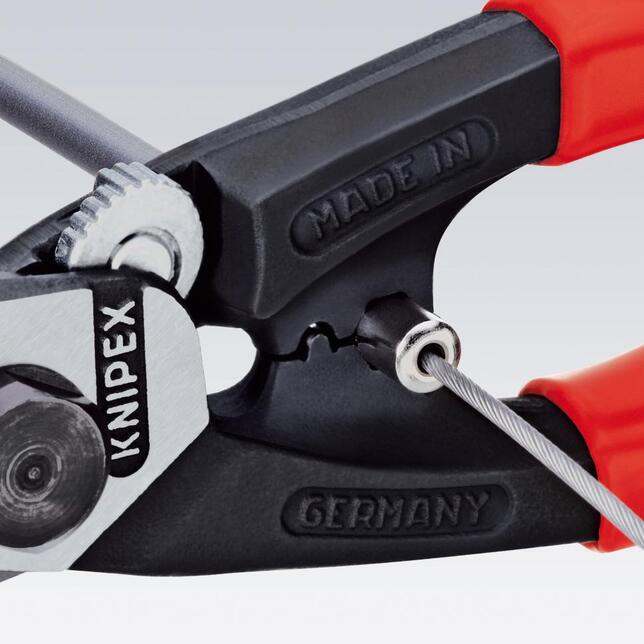 KNIPEX Nožnice káblové d7mm a drôtené laná d5mm / 9561190 Knipex