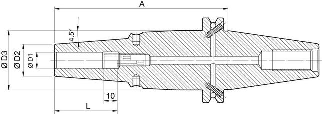 HAIMER Upínač termo 25mm L75mm SK40 Tvar AD/B DIN69871 G2.5 IK Haimer
