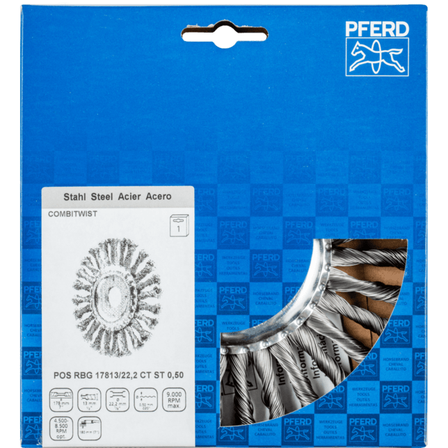 PFERD TOOLS Kolesové kefy POS RBG 17813/22,2 CT ST 0,50