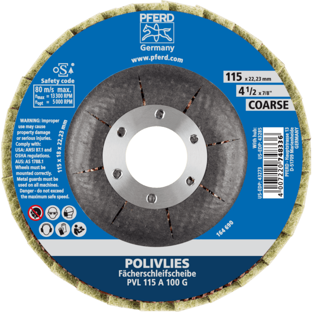 PFERD TOOLS Fleece vrstvené (netkané) náradie PVL 115 A 100 G