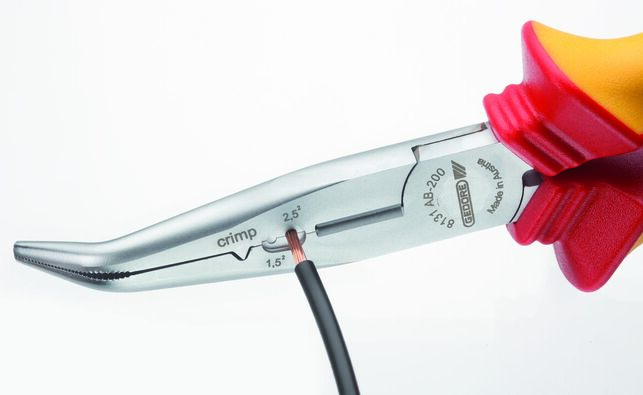 GEDORE SB VDE 8131 AB-200 H Viacúčelové kliešte VDE 200 mm ohnuté povrchová úprava