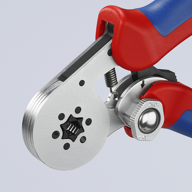 KNIPEX 97 55 14 SB Automatické lisovacie kliešte pre dutinky s bočným prístupom s multi-komponentným