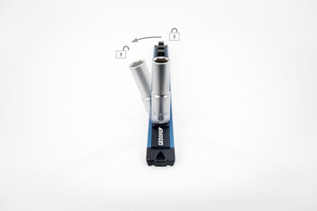 GEDORE SL 6620 Lišta zásuviek BIT + 1/4", magnetická, prázdna 24 Zásuviek