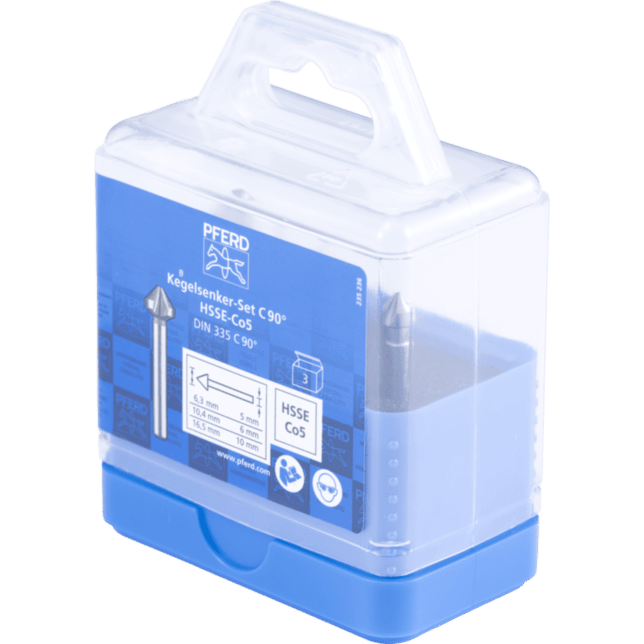 PFERD TOOLS Nástroje na vŕtanie a ponáranie SADA KES HSSE DIN 335 C90° 3