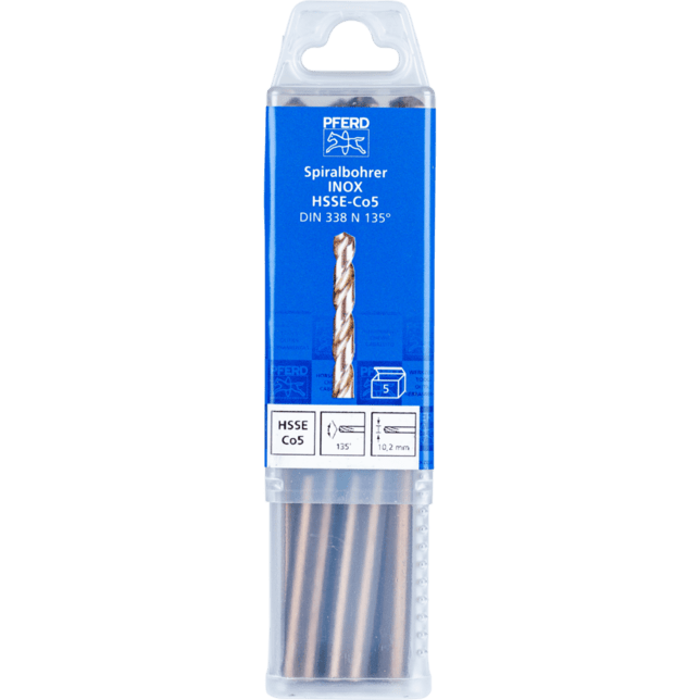 PFERD TOOLS Vrtacie a ponorné nástroje SPB DIN 338 HSSE N 10,2 INOX