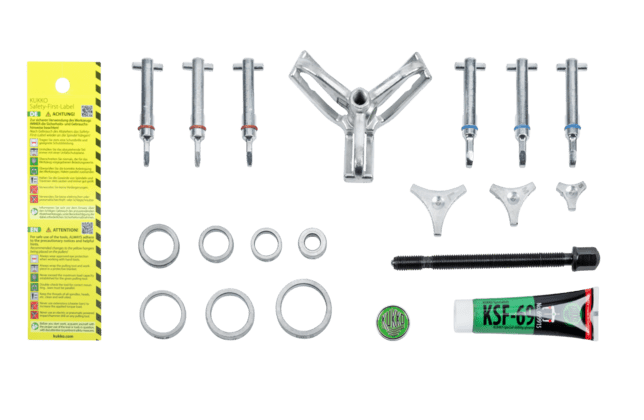 KUKKO K-70-A | 18-dielna sada sťahovákov guľkových ložísk &quot;PULLPO&quot; ø 10-30 mm