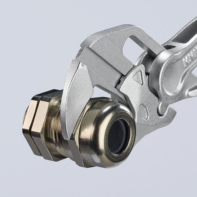 KNIPEX 86 04 100 BK Kliešťové kľúče XS Kliešte a kľúč v jednom náradí razený, drsný povrch pochrómov