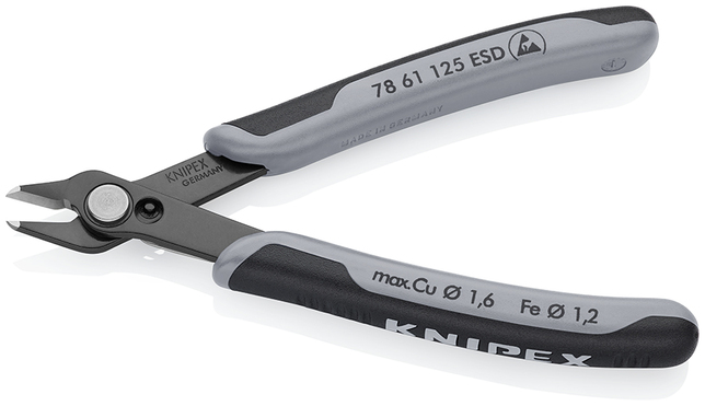 KNIPEX 78 61 125 ESDSB Electronic Super Knips® ESD s multi-komponentnými úchopmi leštené 125 mm