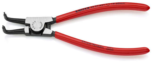 KNIPEX 46 21 A21 SB Kliešte na poistné krúžky pre vonkajšie poistné krúžky na hriadeľoch poplastovan