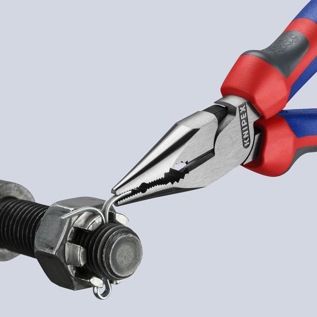 KNIPEX 08 22 145 SB Kombinované kliešte s ihlovým nosom čierne atramentované 145 mm