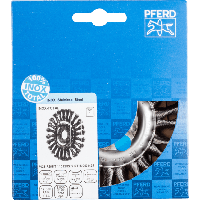 PFERD TOOLS Kefy INOXTOTAL POS RBGIT 11512/22,2 CT INOX 0,35