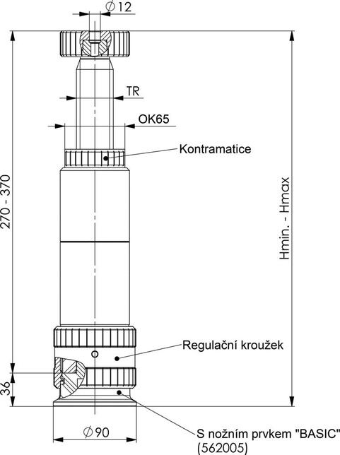 Podpera skrutkovacia 306 - 406mm 60kN 6425S AMF