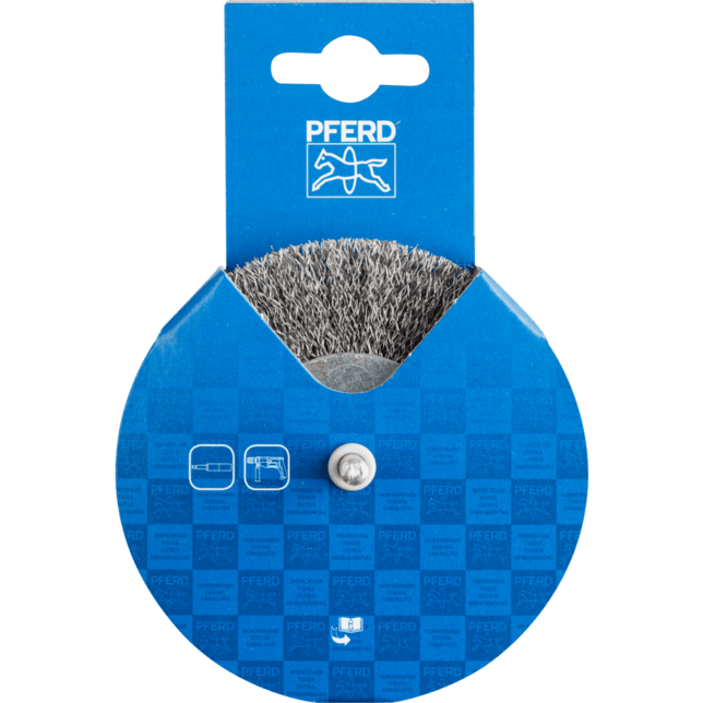 PFERD TOOLS Kolesové kefy s nasadeným hriadeľom POS RBU 10010/6 ST 0,30