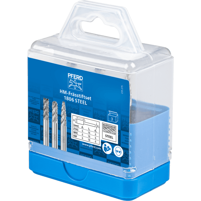 PFERD TOOLS karbidové frézy 1806 OCEĽ 3TLG