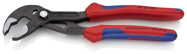 KNIPEX 87 02 180 SB Cobra® Hightech kliešte na vodné čerpadlá s multi-komponentnými úchopmi šedá atr