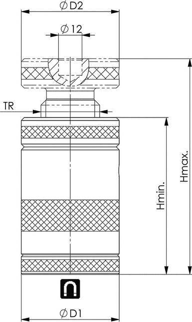 Podpera skrutková 52-62mm 6400M AMF