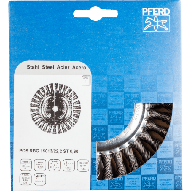 PFERD TOOLS Kolesové kefy POS RBG 15013/22,2 ST 0,60