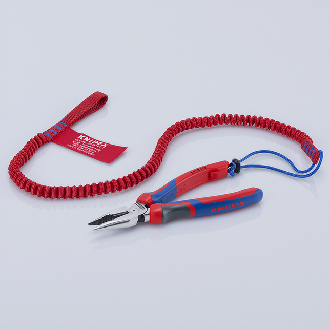 KNIPEX 08 22 185 Kombinované kliešte s ihlovým nosom čierne atramentované 185 mm