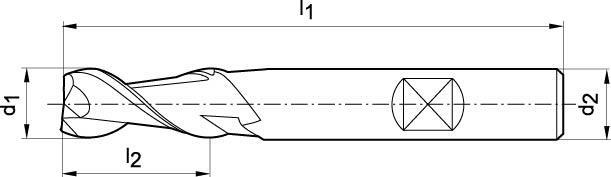 FORMAT Fréza drážkovacia 4mm Z2 HSS Co8 W DIN327D Format