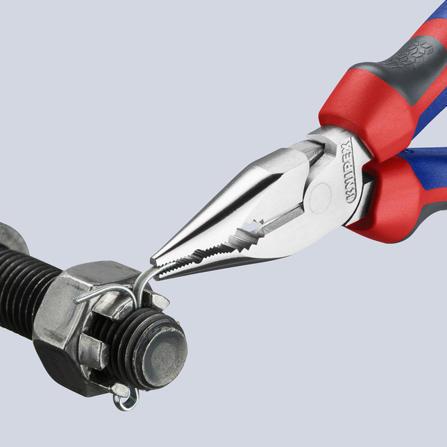 KNIPEX 08 25 145 SB Kombinované kliešte s ihlovým nosom pochrómované 145 mm