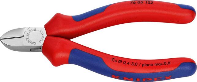 KNIPEX Klešte štípací bocní 125mm pro elektroniku Cr / 7605125 Knipex