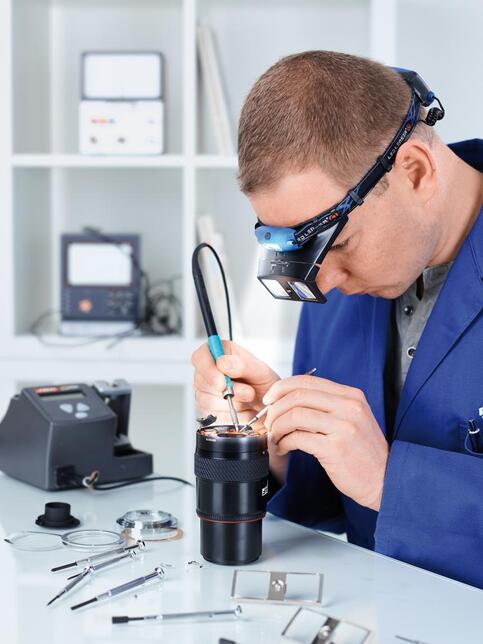 SCHWEIZER Lupa čelenková Tech Line 6000K BINO LED Schweizer